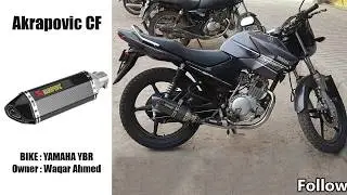 Akrapovic Carbon Fiber | CF Exhaust | Sound Demo | Fly By | Yamaha YBR | Faizan Motorsports