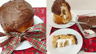 CHOCOTONE DE NHÁ BENTA E NHÁ BENTA NA TRAVESSA - SOBREMESA FÁCIL 