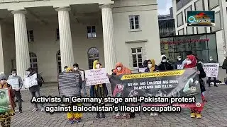 Activists in Germany stage anti-Pakistan protest against Balochistan's illegal occupation