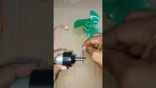 LED Light and DC Motor Fan Powered by Gear Motor &bull; #shorts #dcmotor