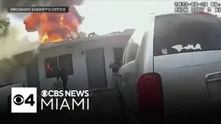 BSO body cam video shows deputy racing into burning apartment building after helicopter crash