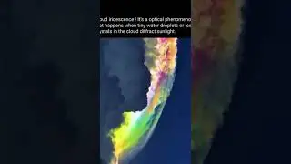 Cloud iridescence is a beautiful atmospheric optical phenomenon #viralshort #space #clouds #universe