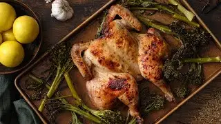 Pati Jinich - Sweet Lime Roasted Chicken with Broccolini