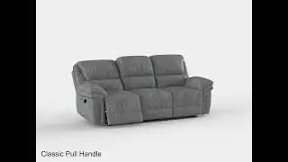 Muirfield Gray Double Reclining Sofa from Homelegance