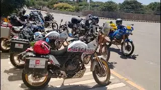 Cross-continental motorcyclists