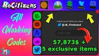 Roblox RoCitizens All Working Codes 2019 *Money Codes + 5 exclusive items*