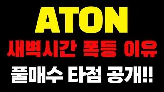 [ATON AMC 로보틱스] 새벽시간, 폭등 이유!! 