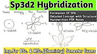 Sp3d2 Hybridization | Formation Of SF6 Molecule | Chemical Bonding,Bsc.1st Year,Inorganic Chemistry