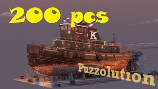 Puzzling Places | Theresa Tugboat 200 pcs VR puzzle Playthrough Challenge Sped Up | Meta Quest |ASMR