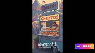 Churros Cinnamon sugar fried dough 60 sec