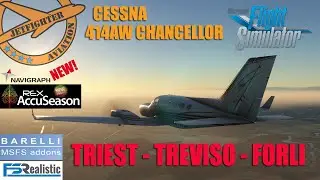 MSFS 2020 - NOWY NAVIGRAPH I JESIENNE WŁOCHY W C414AW  - TRIEST - TREVISO - FORLI - VFR FLIGHT