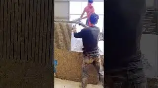 The Expert at work: moving heavy granite #shorts