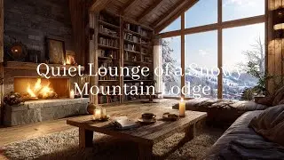 Quiet Lounge of a Snowy Mountain Lodge &mdash; A Healing Space on a Clear Winter Day | Work | Study