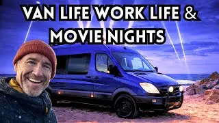 Жизнь в фургоне: работа и отдых, вечера за просмотром фильмов #vanlife #sprintervan