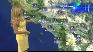 Jackie Johnson 2012/06/18 CBS2 HD; Yellow dress