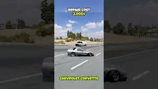 Какая машина обгоняет грузовик и какова стоимость ремонта? #beamng #beamngdrive #игра #игровой #м...