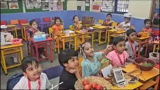 Vegetable  and Fruits Market at school . Market Day Activity at school .