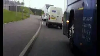 FF61DXFClose pass from left turning Oxford Airport Coach