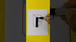 ✅ Dibujos 3D ➡️ Como Dibujar La letra F en 3D  #shorts #shortvideo