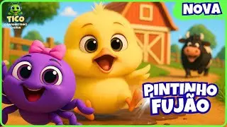 🐤 Olha o Piu, Piu Pintinho Amarelinho Correu Fugiu | Tico e Dona Aranha Musica Infantil