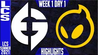 EG vs DIG Highlights | LCS Summer 2021 W1D1 | Evil Geniuses vs Dignitas