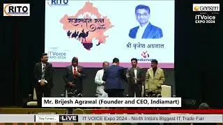 Mr Brijesh Agrawal | Rajasthan Ratna Award by RITO | Geeken presents IT Voice Expo | #ITVoice