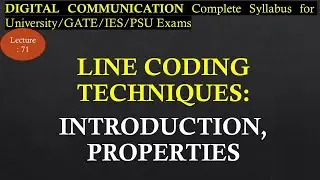 Line Coding Techniques and Its Properties | Digital Communication | R K Classes | Lec 71