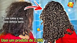 Transformando o cabelo cacheado da minha tia✨