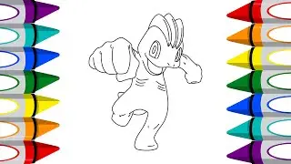 How To Coloring Machop - Coloring Pages | Pokemon