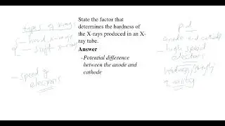 5. State the factor that determines the hardness of the X-rays produced in an X-ray tube.
