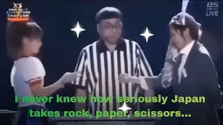 I never knew how seriously Japan takes rock, paper, scissors...