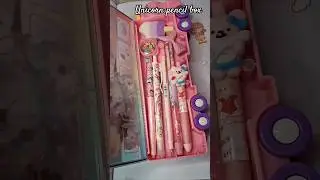 Filling my pencil box💕🦋||with  cute stationery#asmr #ytshorts #cutestationery#backtoschool#pinklove