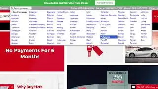 How to change the language on our website