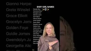 My favorite baby girl names that start with the letter G! #babynames #babygirlnames #girlnames