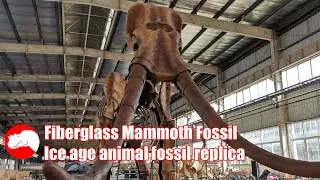 Fiberglass Mammoth Fossil Decoration - Ice Age Animal Skeleton Replica