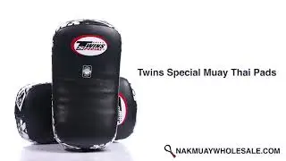 Review: Twins Special Muay Thai Pads. Kick pads with deluxe wrist support. KPL12 Model.