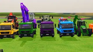 TRANSPORT KOPARKI BETONIARKI CIĄGNIKI Koparko-ładowarki Beamng.Drive Gra FARMING SIMULATOR 22