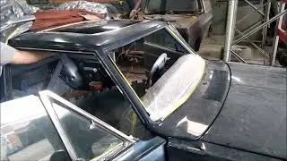 Teto solar, teste com o vidro: Dodge Magnum azul starlight 1979 Sunroof  o Magnifico Tripple blue