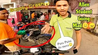 Allen student badly crash scooty with superbike z900 #roadrage #automobile #students #allen
