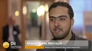 Dii Conference: Ahmed Alami Merrouni, Winner of the Desertec Best Paper Award 2012 (English)