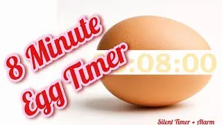 8 Minute Egg Timer, Cooking Alarm, Countdown, Egg boiling watch, Kitchen Timer, Perfect Egg