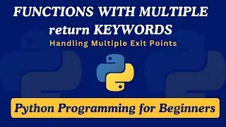#30 Python Functions with Multiple return Keywords | Handling Multiple Exit Points