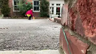 Tennis ball trick shot