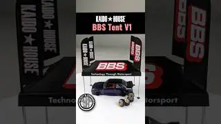 MiniGT Kaido House BBS 1:64 V1 Tent feat. 4 Alloy Wheels + BBS  / Kaido House Flags + Metal Posts