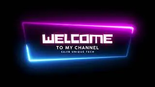 My YouTube channel Intro @SajibUniqueTech @IntroSpecktive