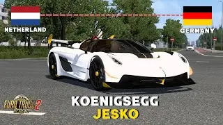 🔥 Koenigsegg Jesko Germany Long Route Drive | ETS2 Netherlands to Germany (Ultra Realistic)