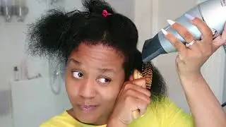 Heat Training-Silk press & Trim on Natural hair w/Olaplex-- Cyn Doll