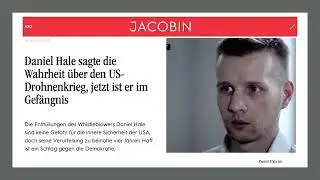 Drohnenkrieg der USA   Whistleblower Daniel Hale sitzt im Gef&auml;ngnis