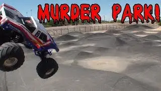 Traxxas MURDER PARK! Bigfoot Truck, Exceed RC Rally Monster (BMX Track)