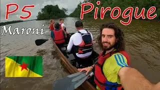Piloting a Pirogue P5 on Maroni River